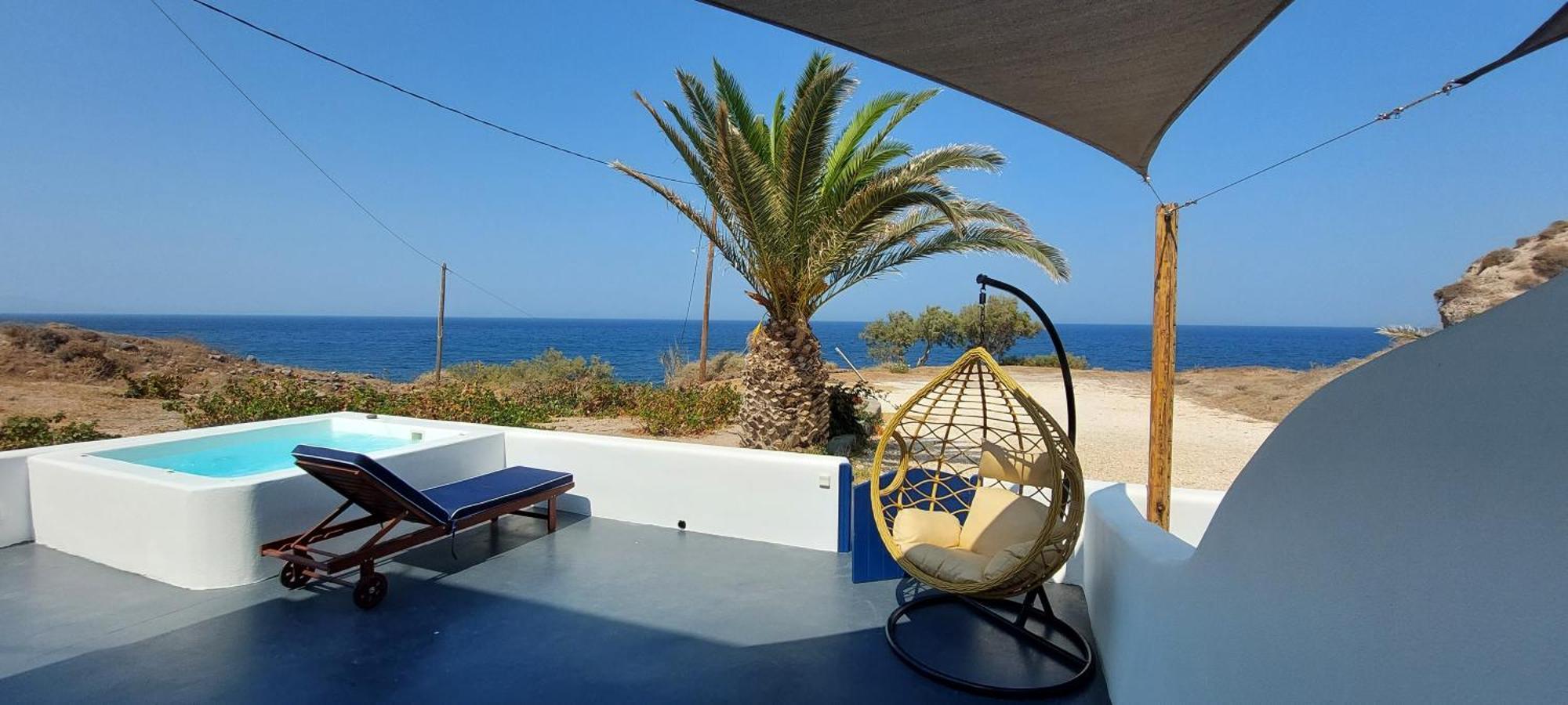 Peaceful Seafront Retreat In Santorini -Sonus Mare Beach Houses Vourvoúlos Exteriér fotografie